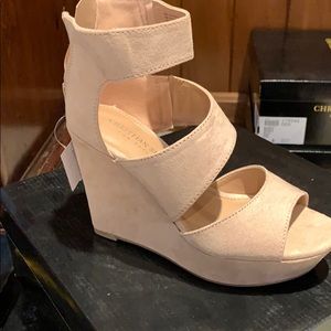 Nude shay style wedge